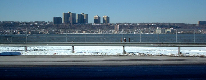 The Hudson River seen from Harlem, NYC